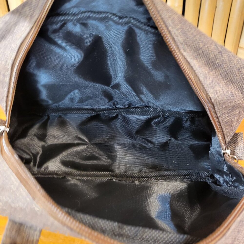 Jinfei Travel Cosmetic/Toiletry Bag Brown 9x6x3 - Picture 6 of 6